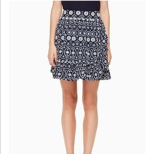 Kate spade eyelet embroidered skirt